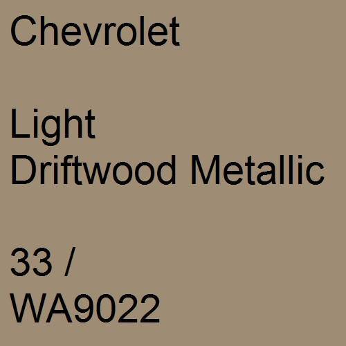 Chevrolet, Light Driftwood Metallic, 33 / WA9022.